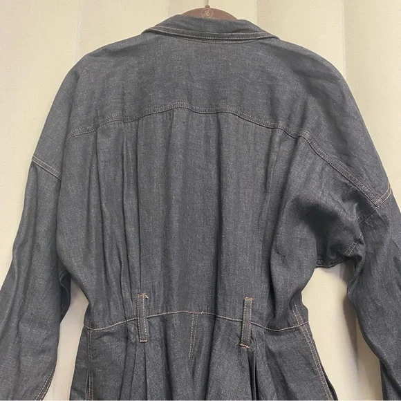 Vintage Omo Norma Kamali Women’s Dress Size 10 Dark Wash Denim Designer Luxury - Picture 8 of 14